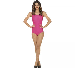 Fuchsiafarbener ärmelloser Body oder Maillot für Damen