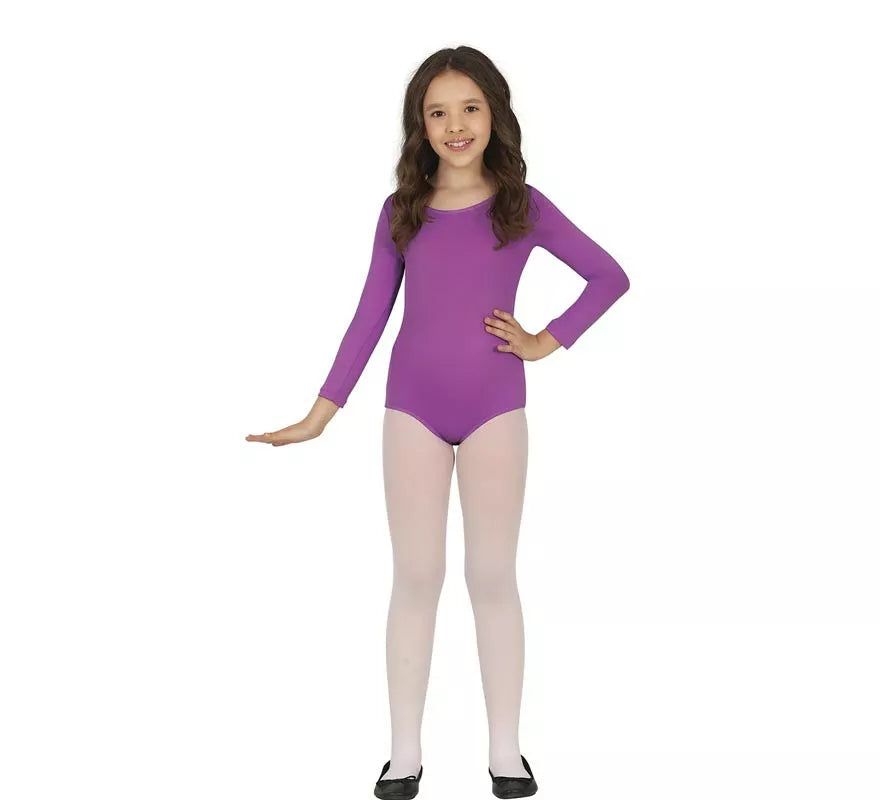 Translation missing: de.Body o Maillot Lila manga larga para niños