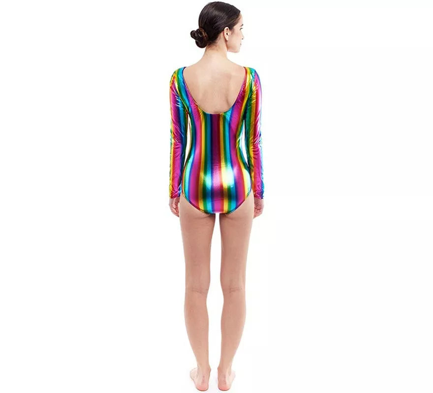 Body o Maillot metalizado multicolor para mujer