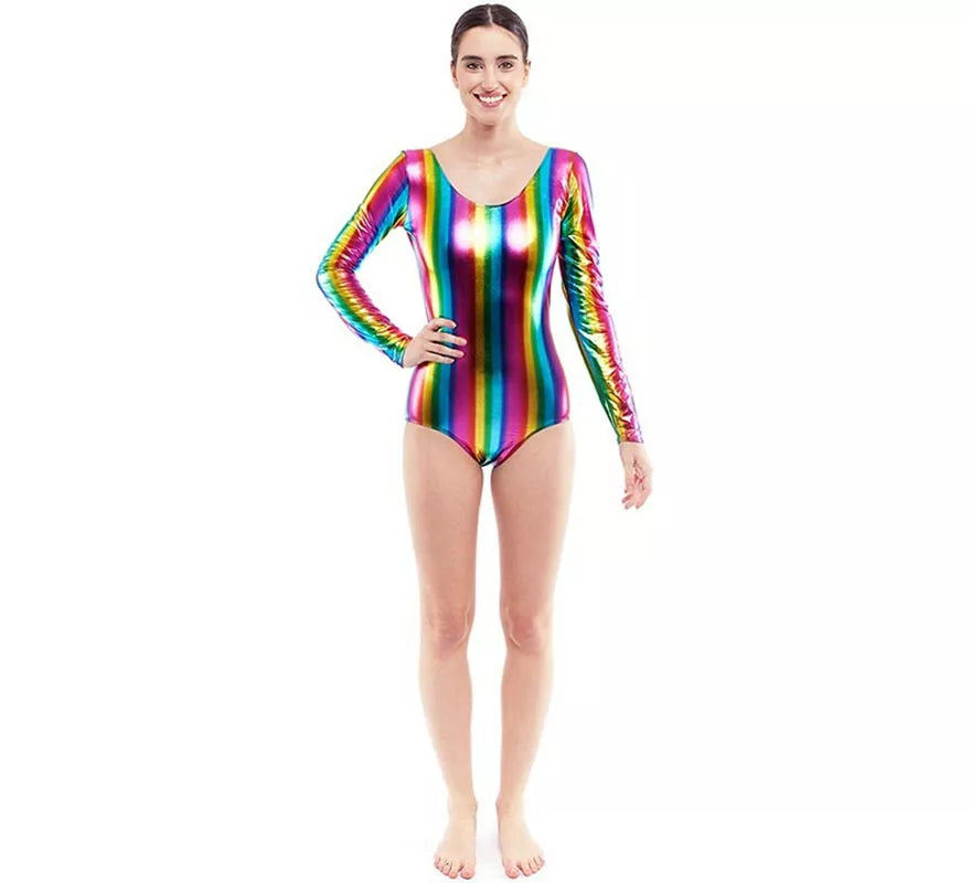 Translation missing: de.Body o Maillot metalizado multicolor para mujer