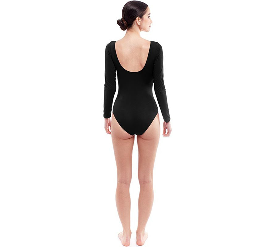 Translation missing: de.Body o Maillot negro manga larga para mujer