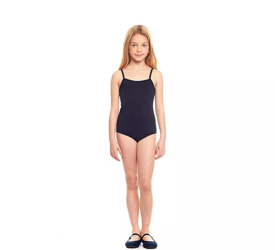 Translation missing: de.Body o Maillot Punto con tirantes negro para niña