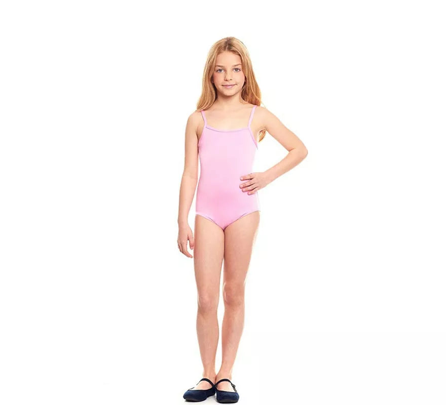 Translation missing: de.Body o Maillot Punto con tirantes rosa para niña