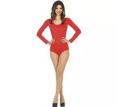 Roter Langarm -Body oder Jersey für Damen