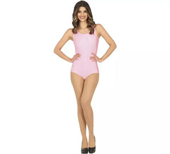 Rosafarbener ärmelloser Body oder Maillot für Damen