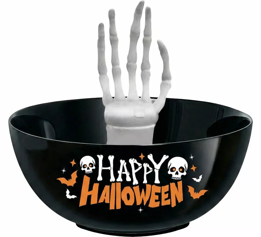 Translation missing: de.Bol con Mano Esqueleto Happy Halloween de 25 cm