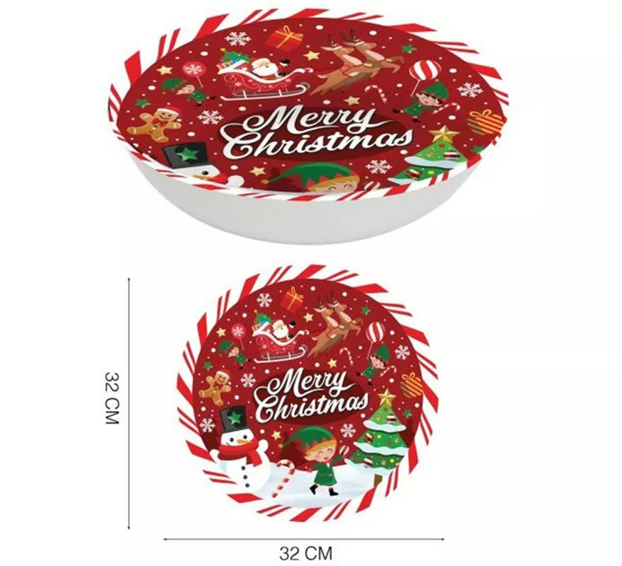 Translation missing: de.Bol Merry Christmas rojo de pvc de 32 cm