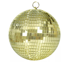 Goldene Disco-Spiegelkugel aus den 70er Jahren, 30 cm