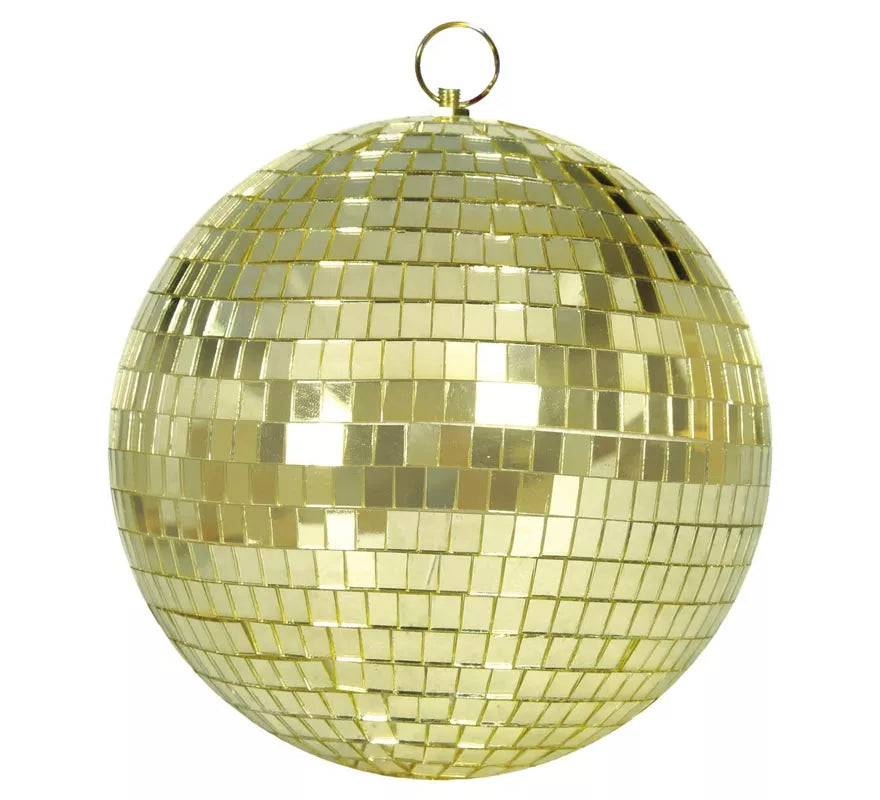 Translation missing: de.Bola Espejos Discoteca dorado de los años 70 de 30 cm