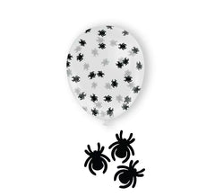 Beutel mit 10 Luftballons mit Spinnenkonfetti