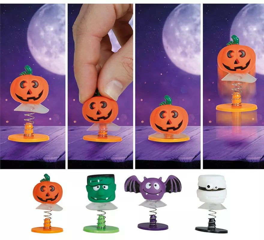 Bolsa 4 Muñecos Saltarines Halloween 4.5 cm