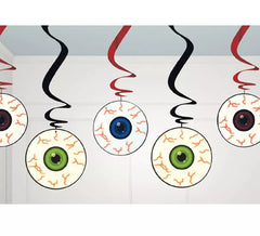 Tasche 5 dekorative Anhänger Augen für Halloween