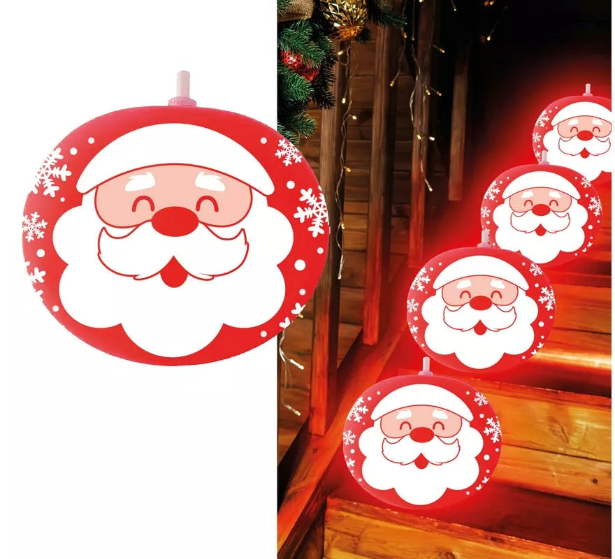 Translation missing: de.Bolsa 5 Globos Santa Claus con Luz