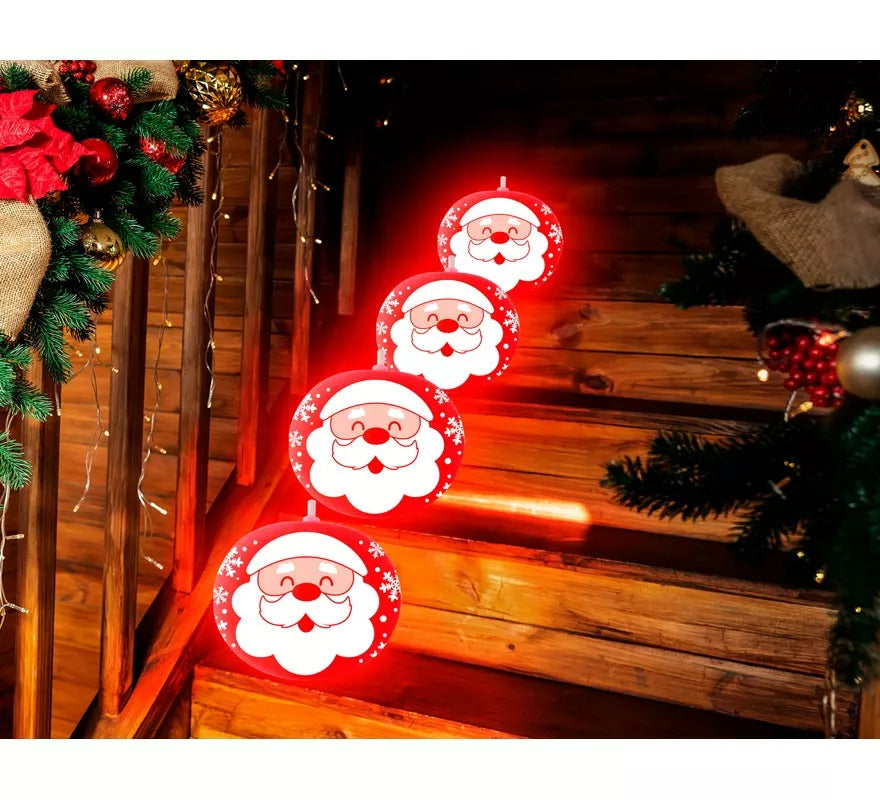Translation missing: de.Bolsa 5 Globos Santa Claus con Luz