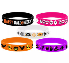 Beutel mit 5 Silikonarmbändern für Halloween