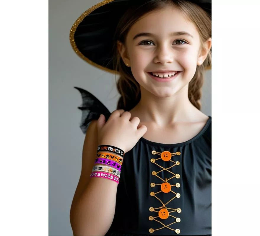 Bolsa 5 Pulseras Silicona para Halloween