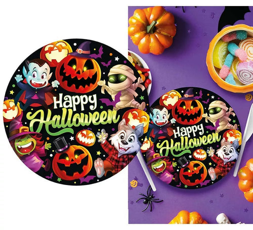 Bolsa 6 Platos Monstruitos 23 cm