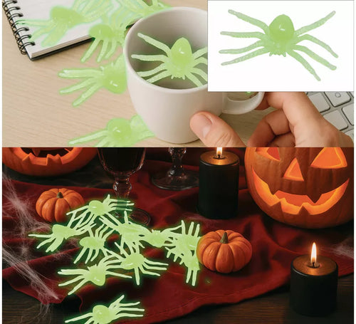 Bolsa de 10 Arañas Fluorescentes de 5 cm