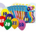 Bolsa de 10 globos con el número 9 impreso