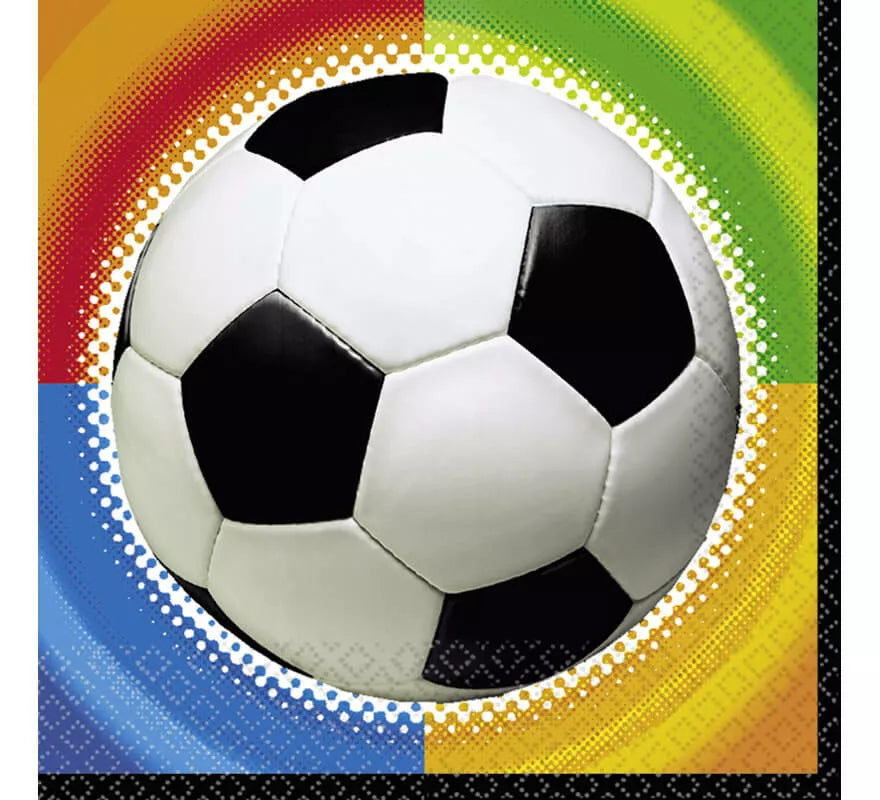 Translation missing: de.Bolsa de 16 Servilletas Championship Soccer de 33x33 cm