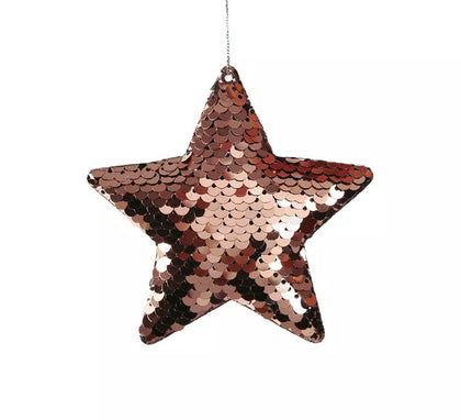 Bolsa de 2 Estrellas Lentejuelas Malva 8 cm