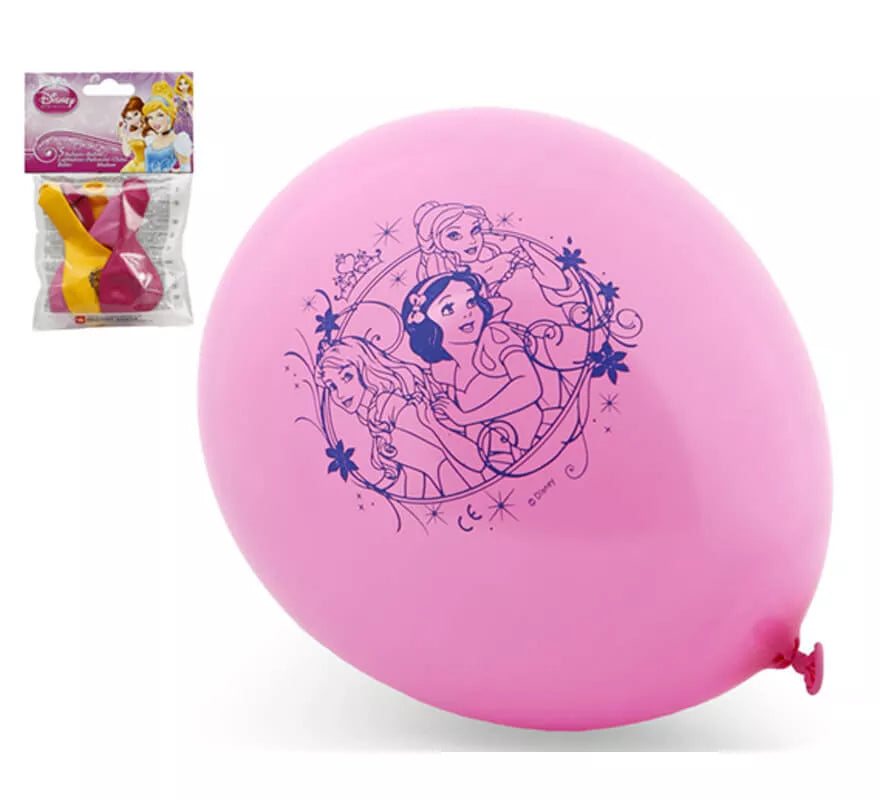 Translation missing: de.Bolsa de 5 Globos de Princesas colores surtidos de 23 cm