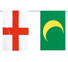 Beutel mit 50m maurischer und christlicher Plastikflagge von 20x30 cm