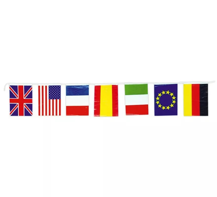 Bolsa de 50m de Bandera Internacional de 20x30cm de plástico
