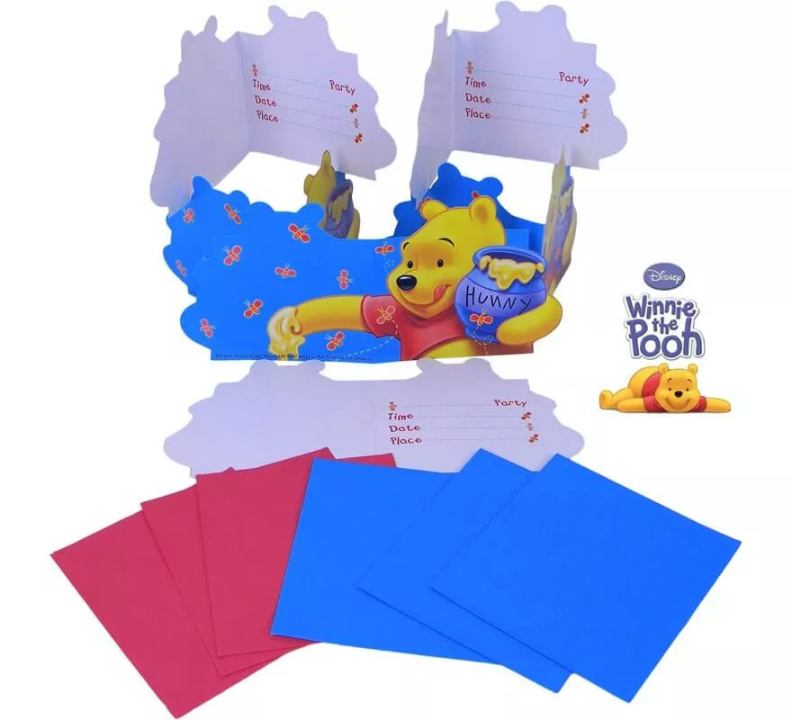 Translation missing: de.Bolsa de 6 invitaciones Winnie y friends