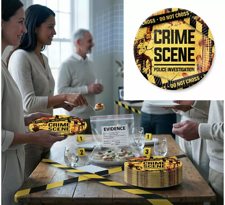 Translation missing: de.Bolsa de 6 Platos Escena de Crimen de 23 cm