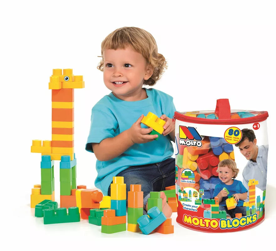 Bolsa de Bloques Moltó Blocks con 80 Piezas