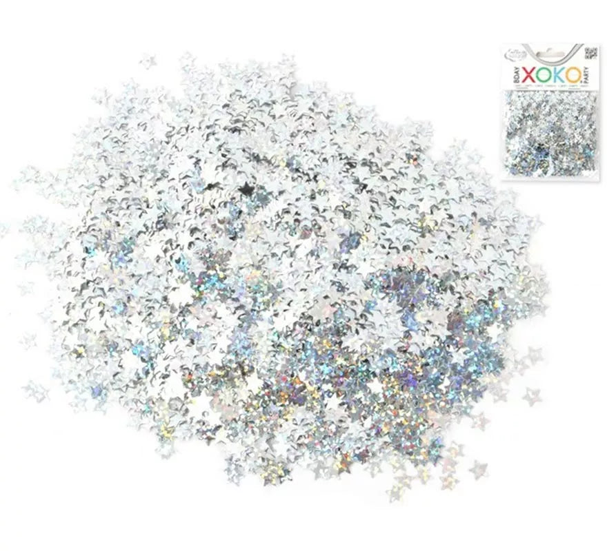 Bolsa de Confetti Estrellas plateadas de 15 gramos