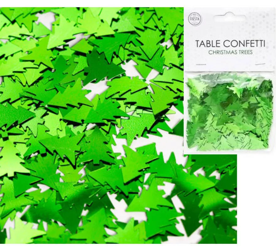 Translation missing: de.Bolsa de Confetti para mesa de Árboles de Navidad Verde de 14 g