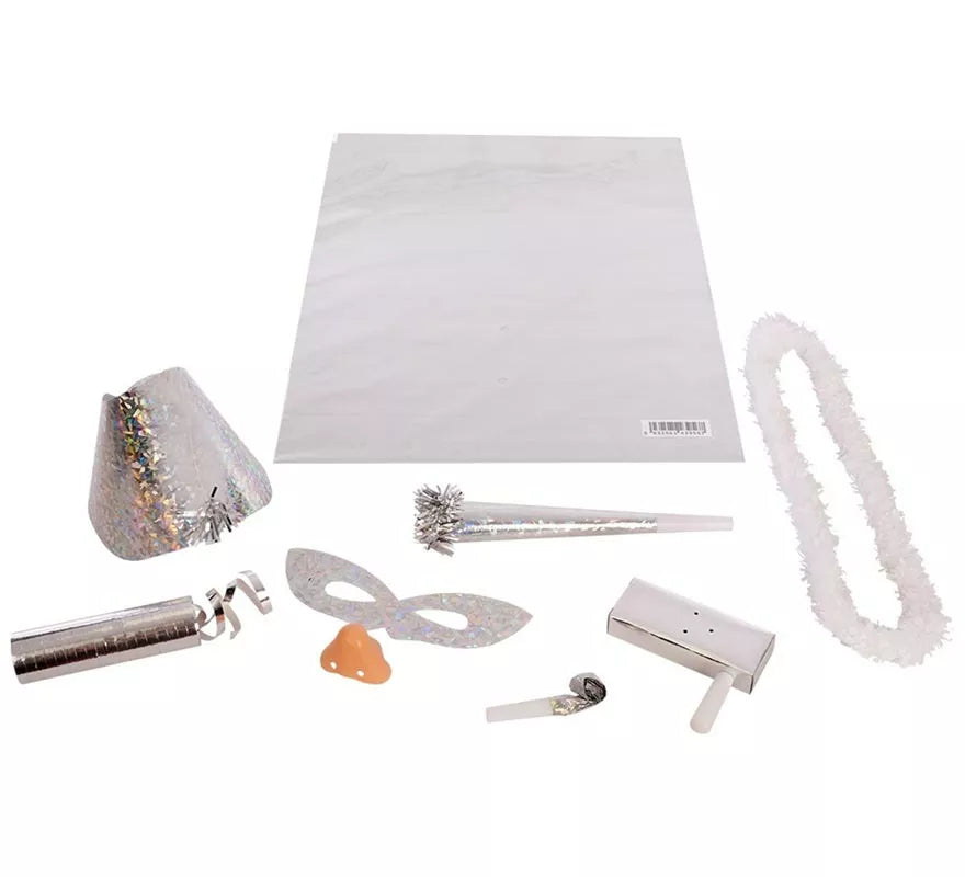Translation missing: de.Bolsa de Cotillón metalizada plata