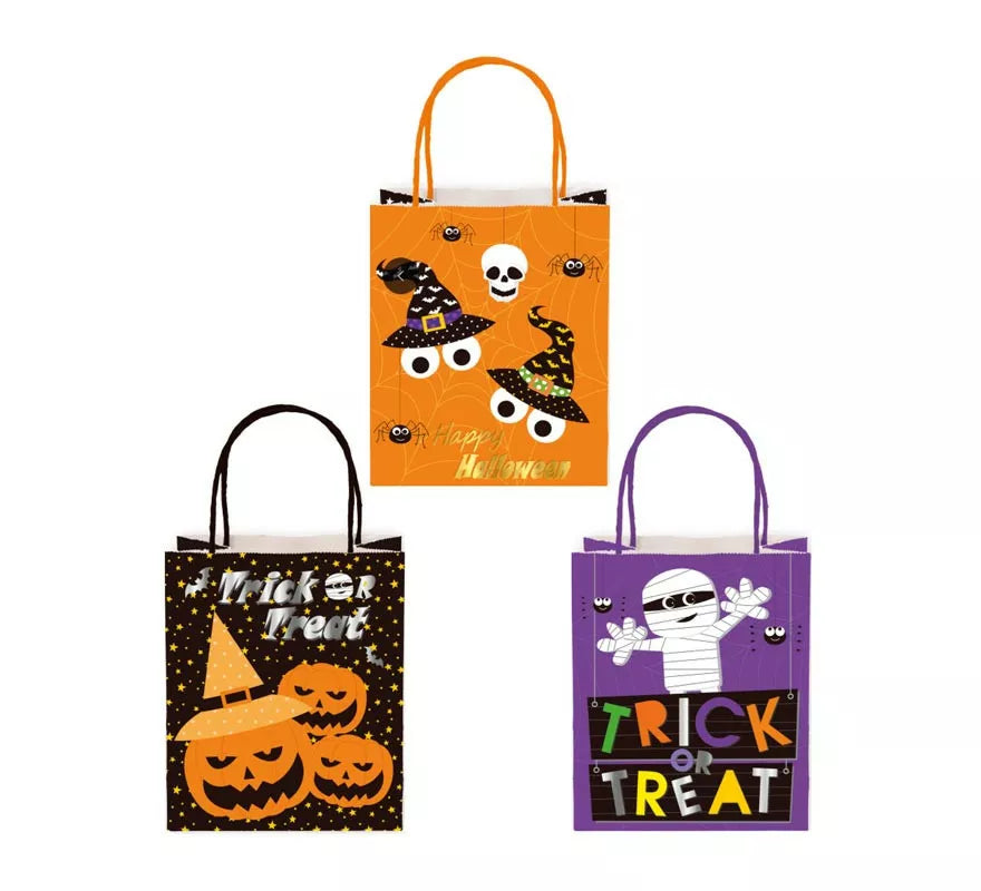 Translation missing: de.Bolsa de Regalo Kraft Halloween con asa de 18x23x10 cm