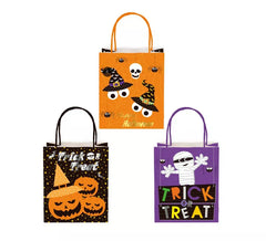 Halloween-Geschenktüte aus Kraftpapier mit Griff, 32 x 42 x 11,5 cm