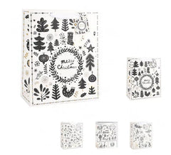 Geschenktüte für Weihnachten, Winter, 32 x 26 x 12,5 cm