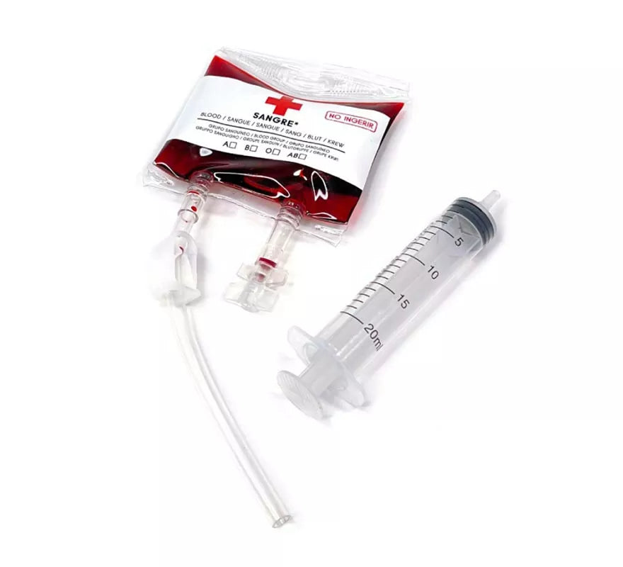 Translation missing: de.Bolsa de Sangre falsa con inyectadora de 75 ml