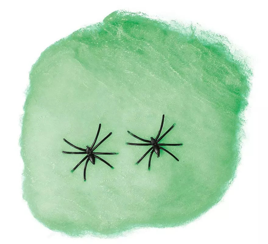 Bolsa de Telarañas color verde de 60 gr para decorar