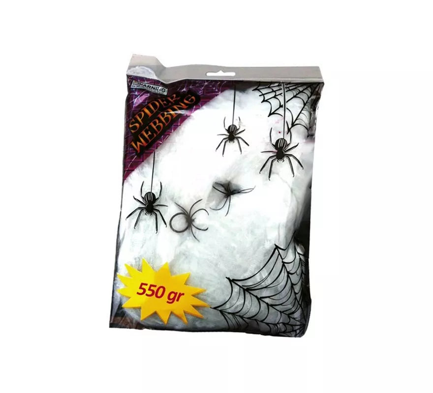 Translation missing: de.Bolsa de Telarañas de 500 gr con 4 arañas para decorar