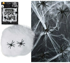 Spinnennetzbeutel von 500 gr mit 4 Spinnen zum Dekorieren
