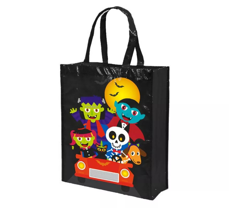 Translation missing: de.Bolsa Figuras Happy Halloween no tejida de tela de 40x30 cm