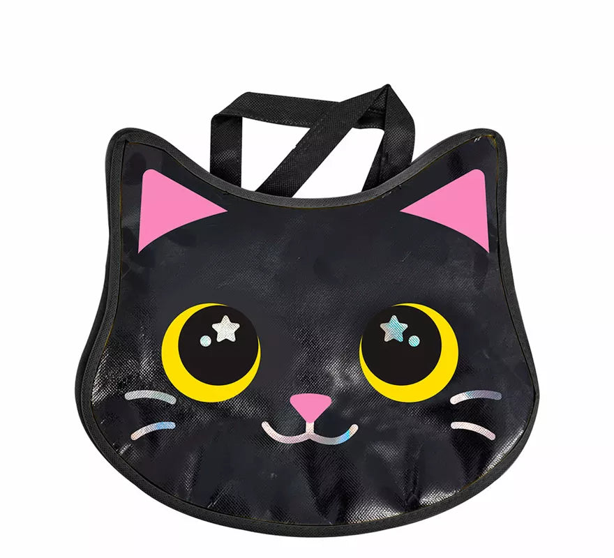 Translation missing: de.Bolsa Gato negro Metalizada de 29x31 cm