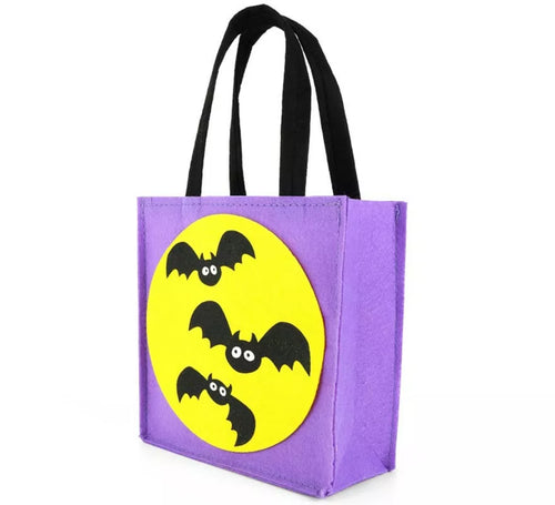 Bolsa Murciélagos morada de fieltro de 17,5x7,5x30 cm