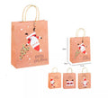 Bolsa Regalo Navidad Kraft de 21x26x10 cm en modelos surtidos