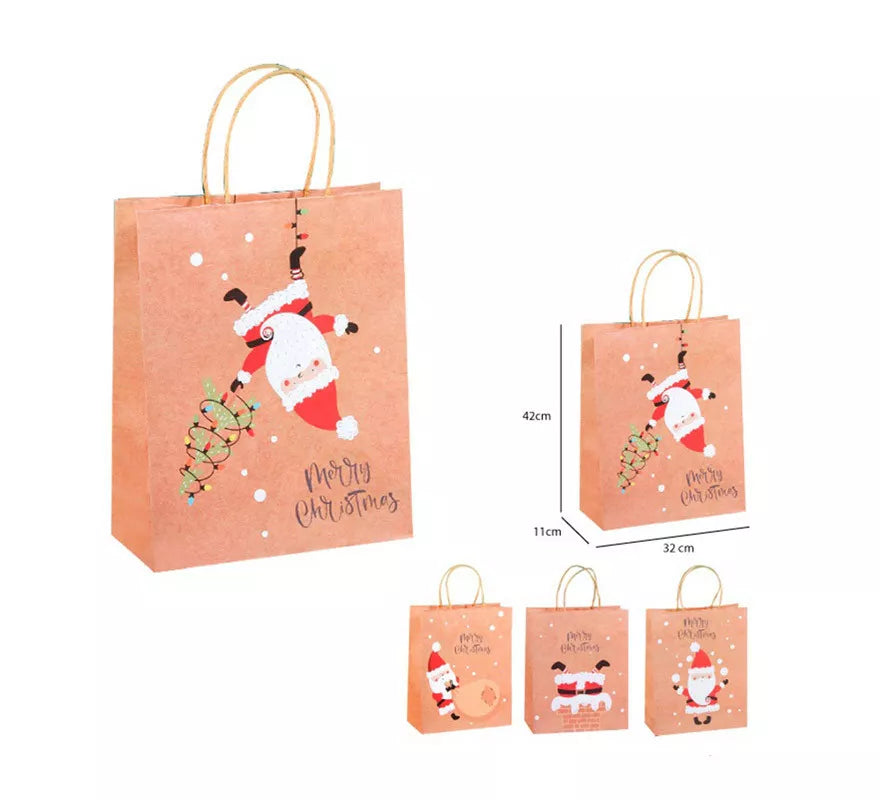 Translation missing: de.Bolsa Regalo Navidad Kraft de 32x42x11 cm en modelos surtidos