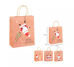 Kraft Weihnachtsgeschenktüte 32x42x11 cm in sortierten Modellen