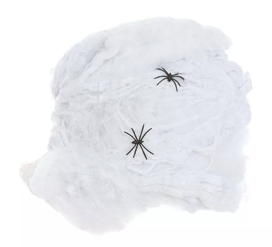 Bolsa Telaraña con 2 arañas de 228 gr para decorar en Halloween
