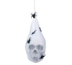 Spinnennetztasche mit Totenkopf 25 cm