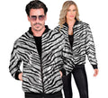 Bomber Moda a rayas plateado con lentejuelas para adulto